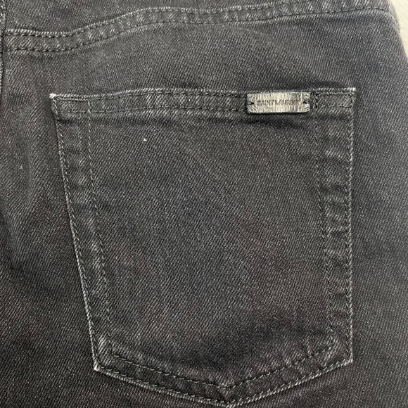 SAINT LAURENT Paris High-rise skinny jeans in Black Size 25 - Picture 16 of 16